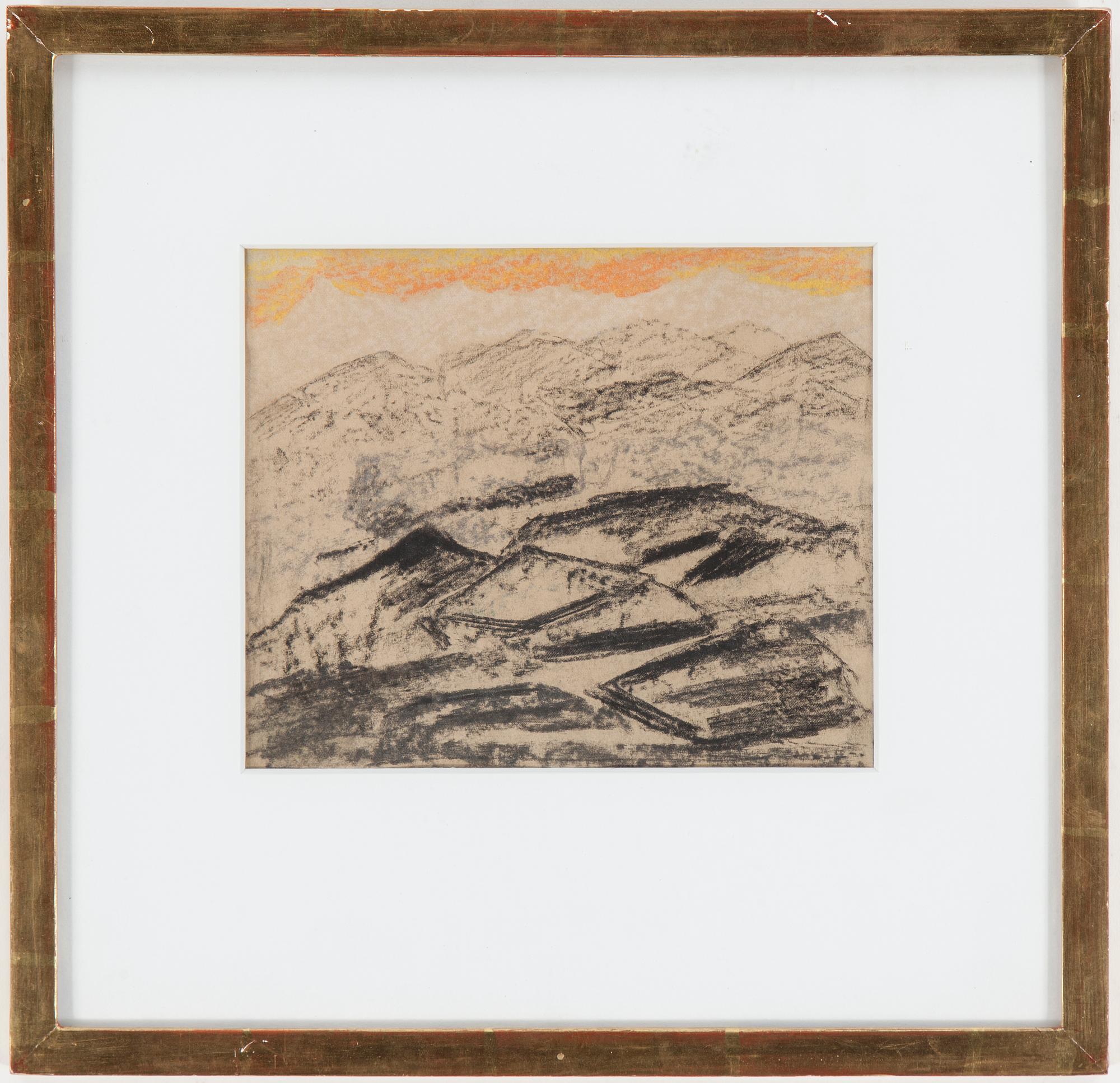 CARL FREDRIK HILL, krita. Signerad a tergo.