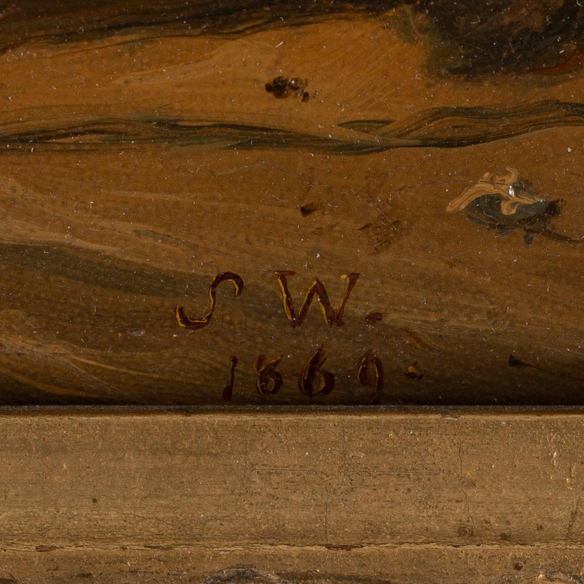 OKÄND KONSTNÄR 1800-TAL, olja på duk, signerad S.W. och daterad 1869.