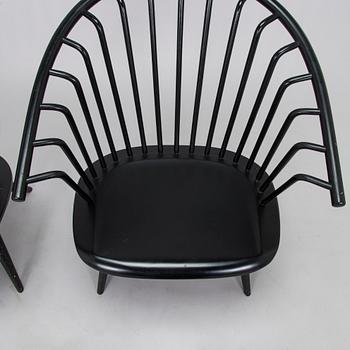 Ilmari Tapiovaara, a pair of 1960s 'Crinolette' chairs, Asko, Finland.