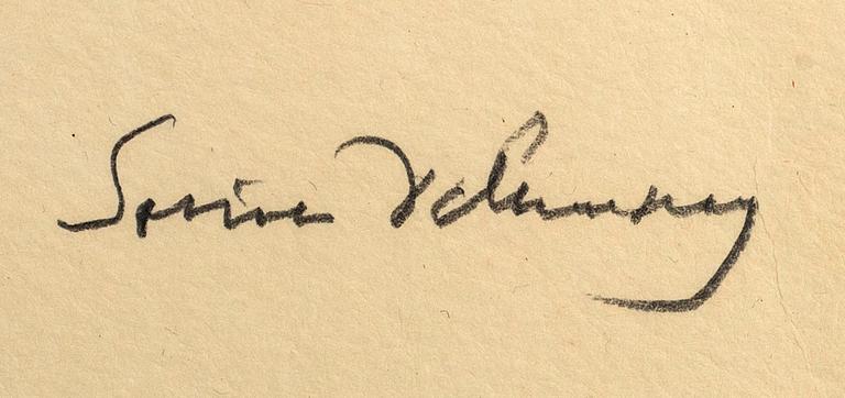 SONIA DELAUNAY, colour lithograph, signed and numbered 34/75.