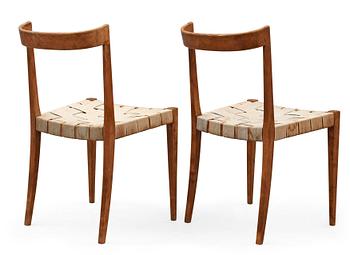 812. A pair of Bruno Mathsson stained birch chairs, Karl Mathsson, Värnamo ca 1931.