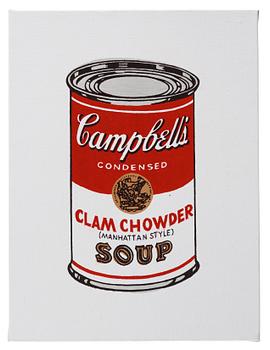 Richard H. Pettibone, "Andy Warhol, '32 Cans of Campbell's Soup', 1962".