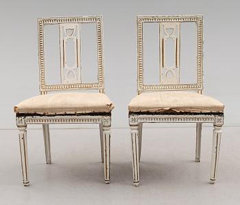 STOLAR, 1 par, sengustavianska, omkring år 1800.