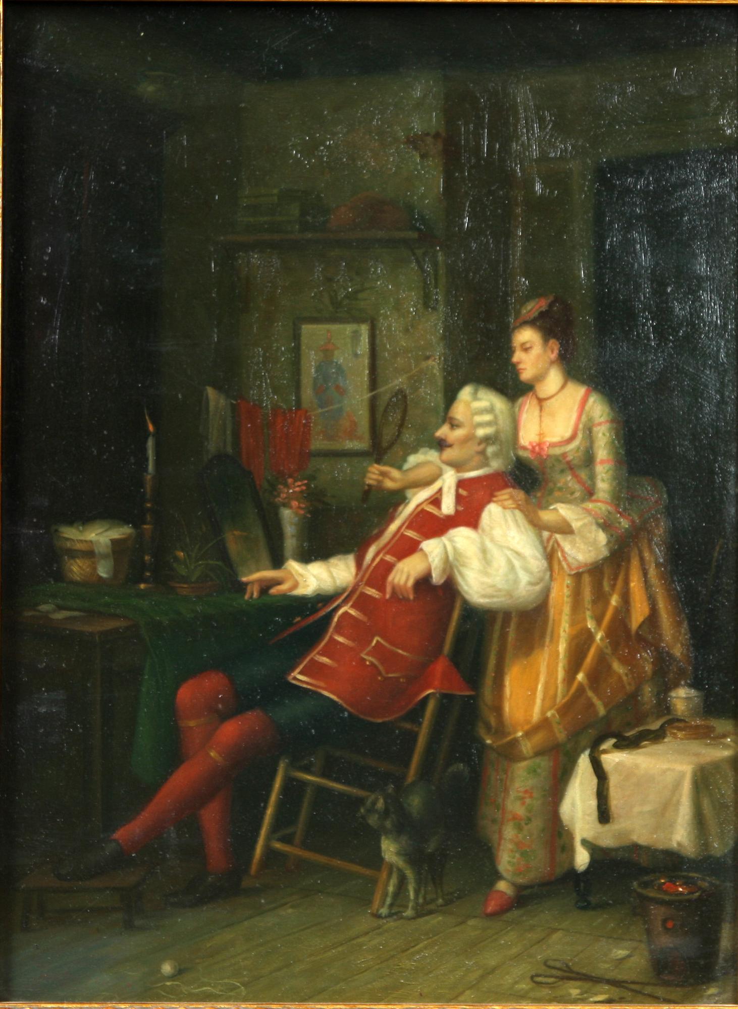 OKÄND KONSTNÄR, olja på pannå, 1900-tal.