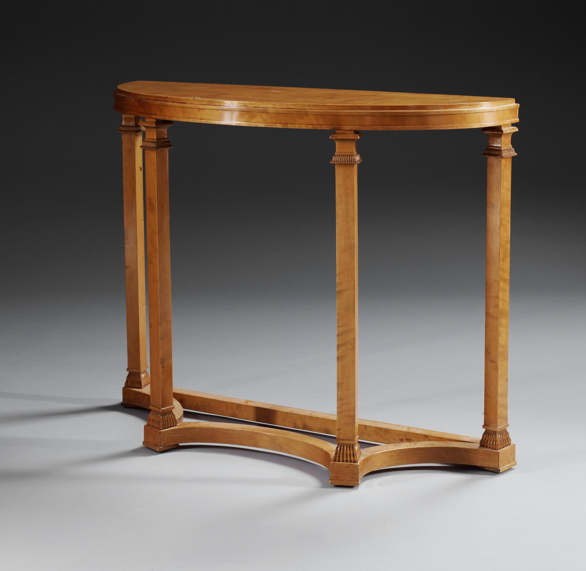 An Axel-Einar Hjorth 'Caesar' birch console table by NK Swden 1930's.