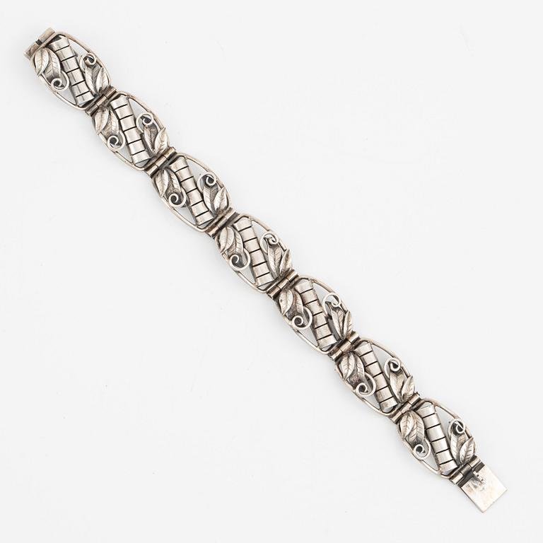 Bracelet, silver, GK Kaplans, 1950s.