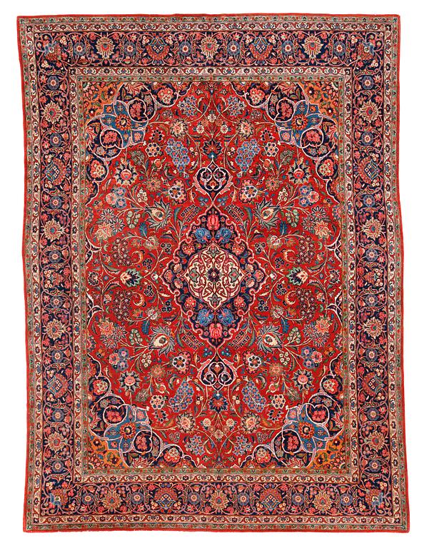 SEMI-ANTIQUE KASHAN. 318 x 242 cm.