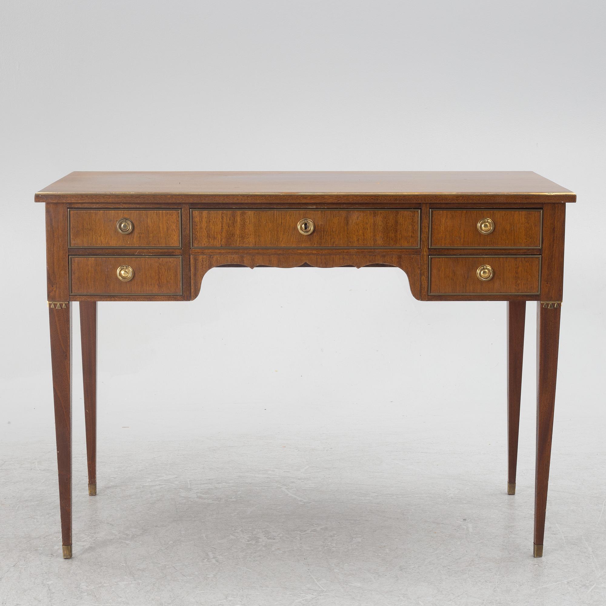 A Gustavian style desk, mid-20th century.