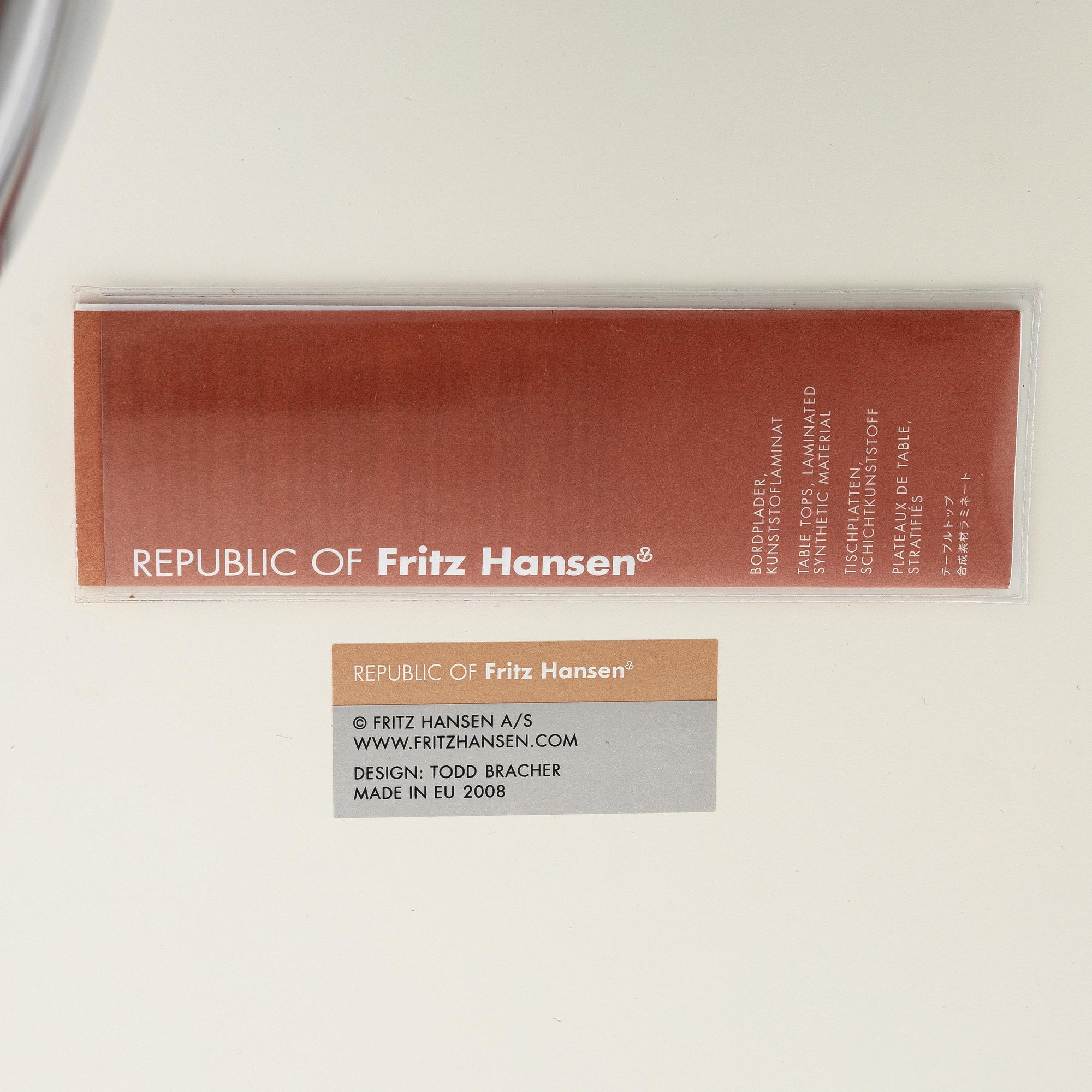 Todd Bracher, conference table, model TNo1-TB5, Fritz Hansen, 2008.