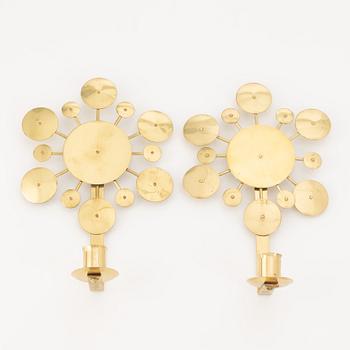 Lars Holmström, a pair of wall sconces, Firma Lars Holmström, Arvika, second half of the 20th Century.