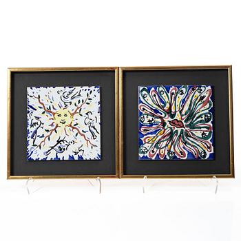 Salvador Dalí, after, six tiles.