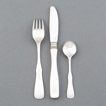 Erik Löfman, bestick, 36 delar, silver, "Uppsala", 1900-talets slut.
