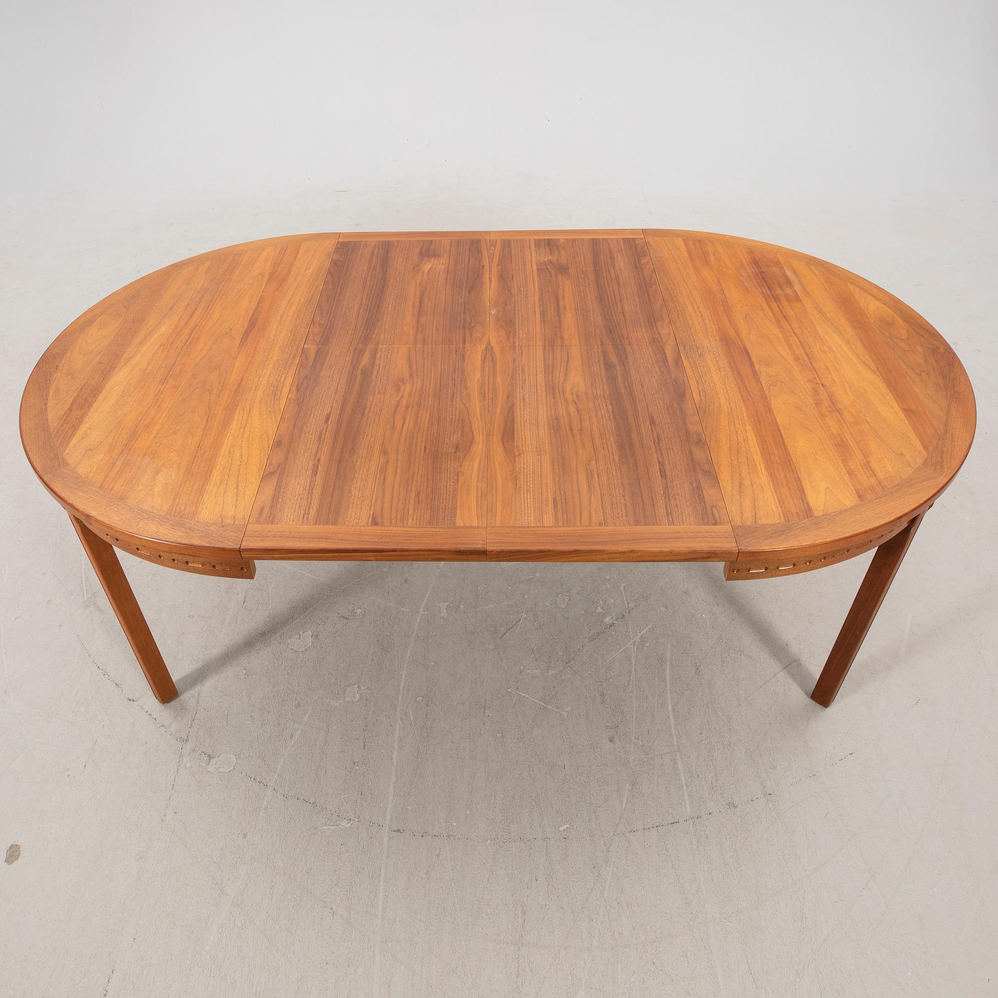 Nils Jonsson, a walnut dining table, Troeds 1960s.