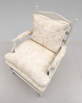 FÅTÖLJ, sk Gripsholmsstol, 1900-talets andra hälft.