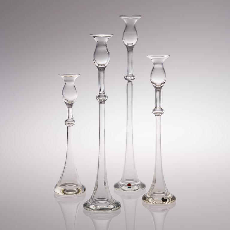 SIRKKU KUMELA-LEHTONEN, LJUSSTAKAR, 4 st, glas, Kumela 1969-1970-tal.