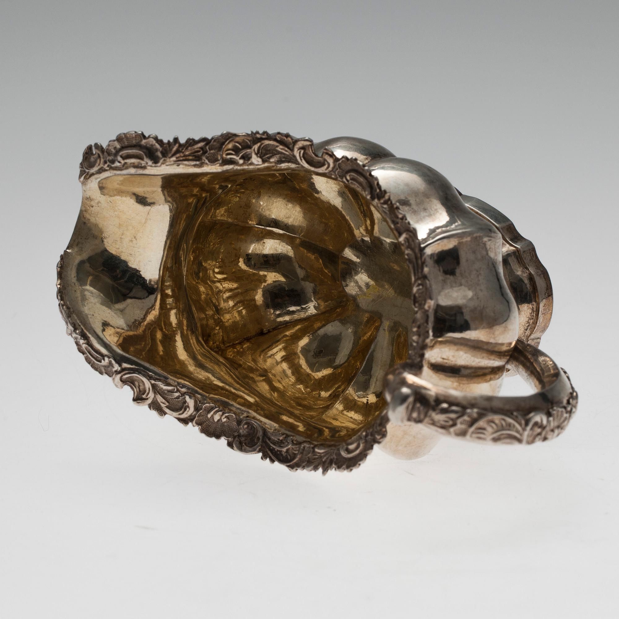 GRÄDDSNÄCKA, silver, S:t Petersburg Ryssland 1845. Vikt ca 140,8 g.