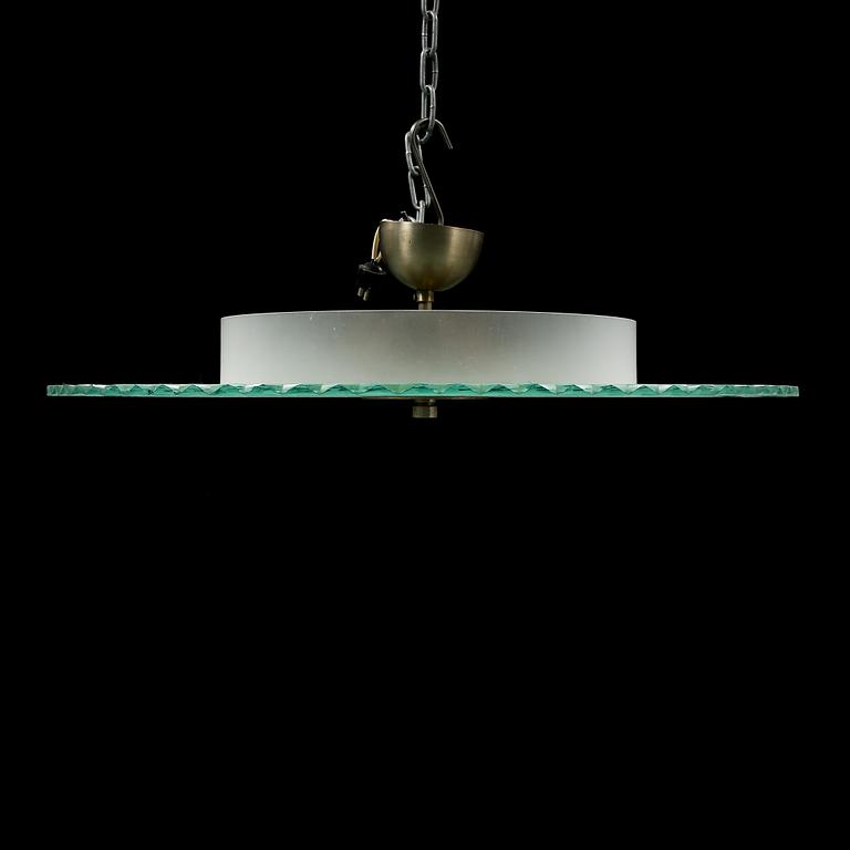 TAKPLAFOND, glas, 1930/40-tal. Diameter ca 70 cm.