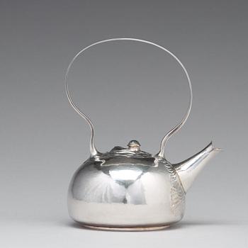 Olle Ohlsson, a sterling silver teapot, Stockholm 1982.