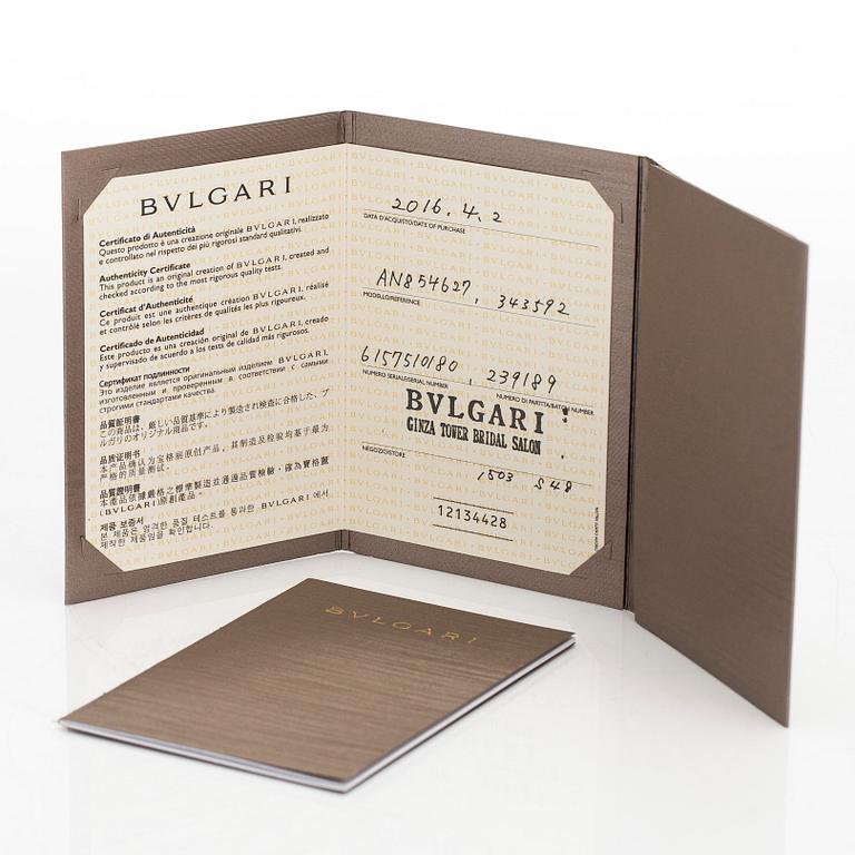 Bulgari, a platinum ring, 'Dedicata a Venezia', with brilliant-cut diamonds. With certificate and GIA dossier.