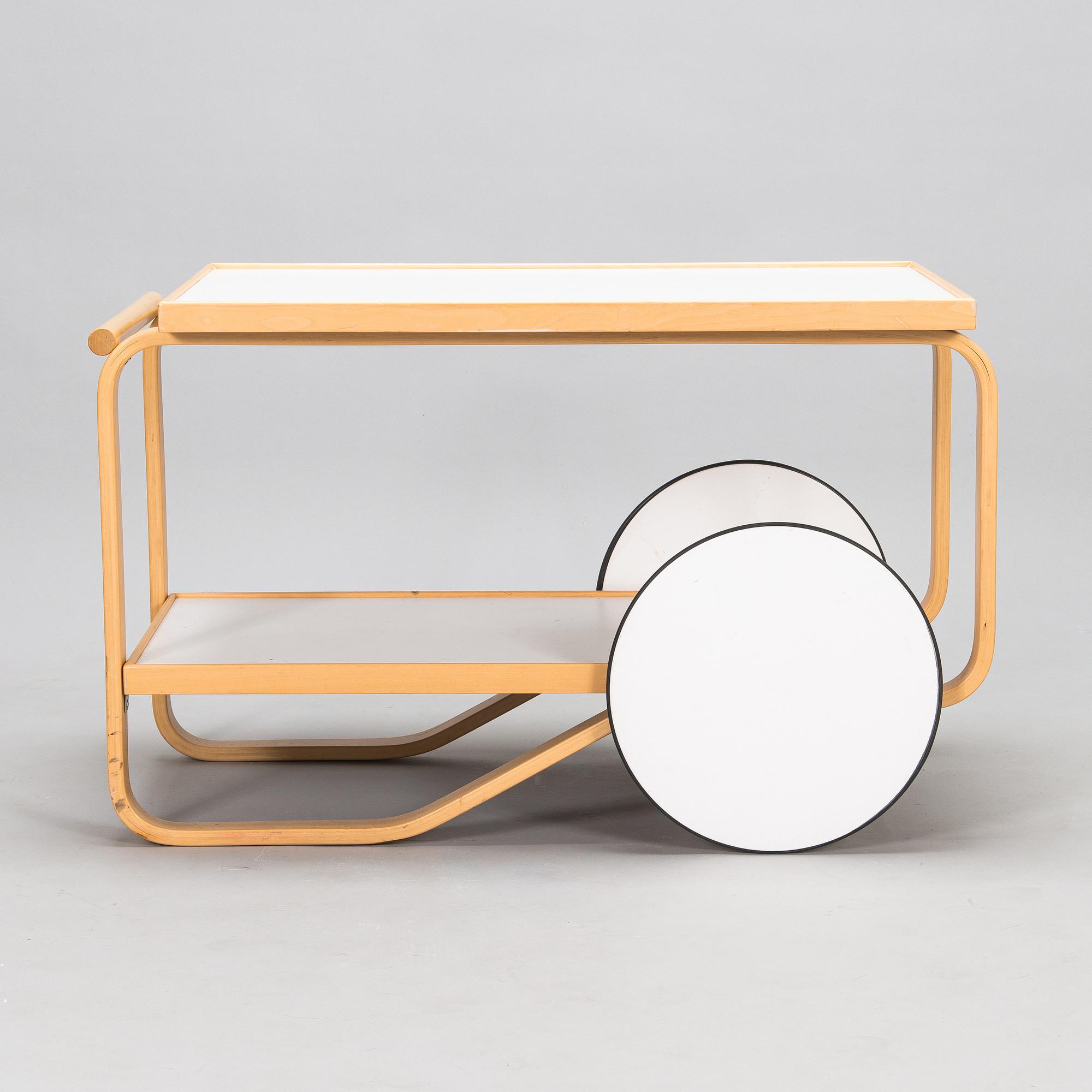 Alvar Aalto, serving trolley, model '901', Artek, Finland, late 20th century.