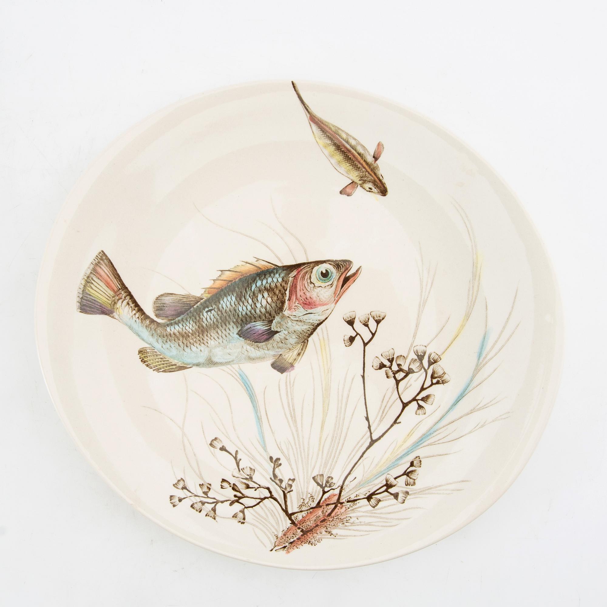 Plates 11 pcs "Fish" Johnson Bros England ironstone first half/mid 20th century.