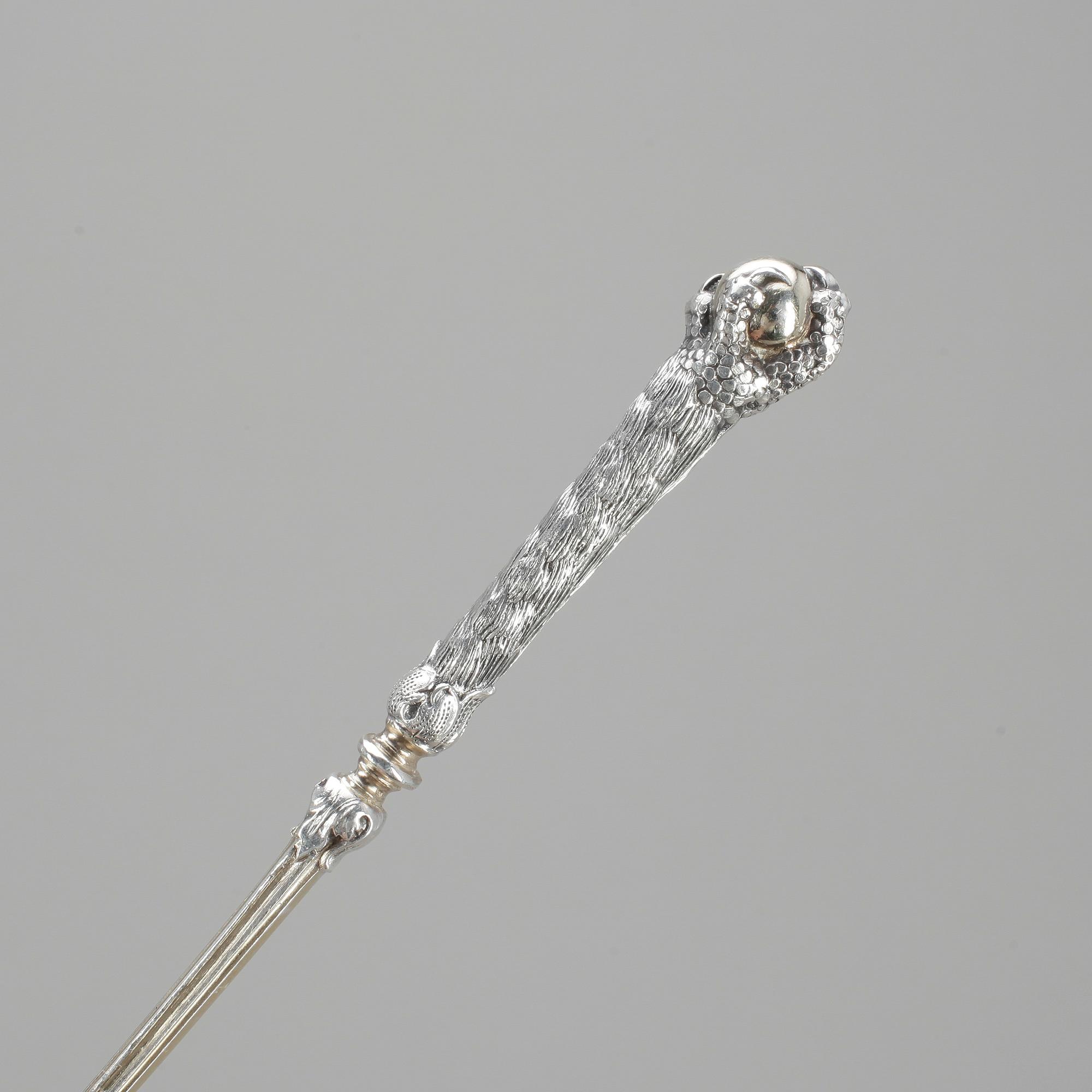 BRÄNNVINSSKED, silver, Stockholm, 1893, vikt ca 40 g.