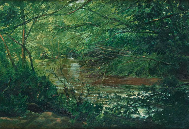Gerhard Nordström, Verdure by the river.