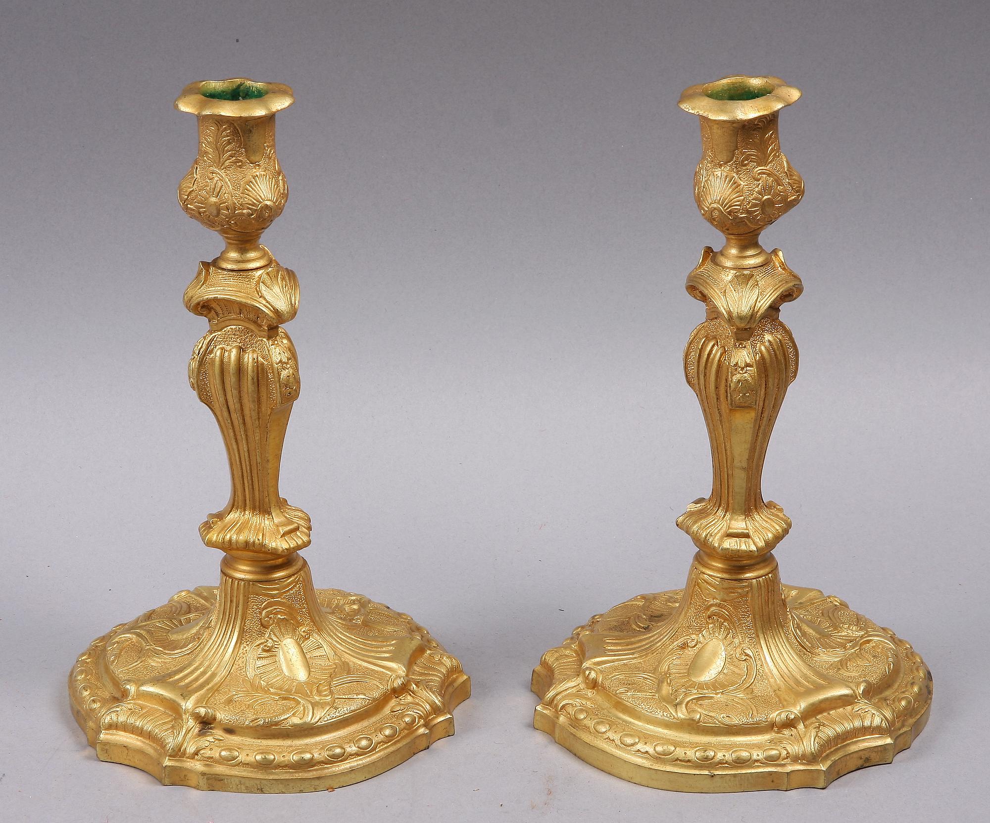 LJUSSTAKAR, Louis XV-stil, 1800-tal.