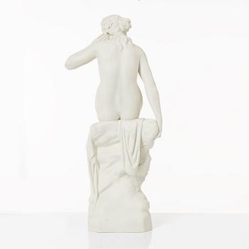 A biscuit porcelain sculpture, Gustafsberg, dated 1908.