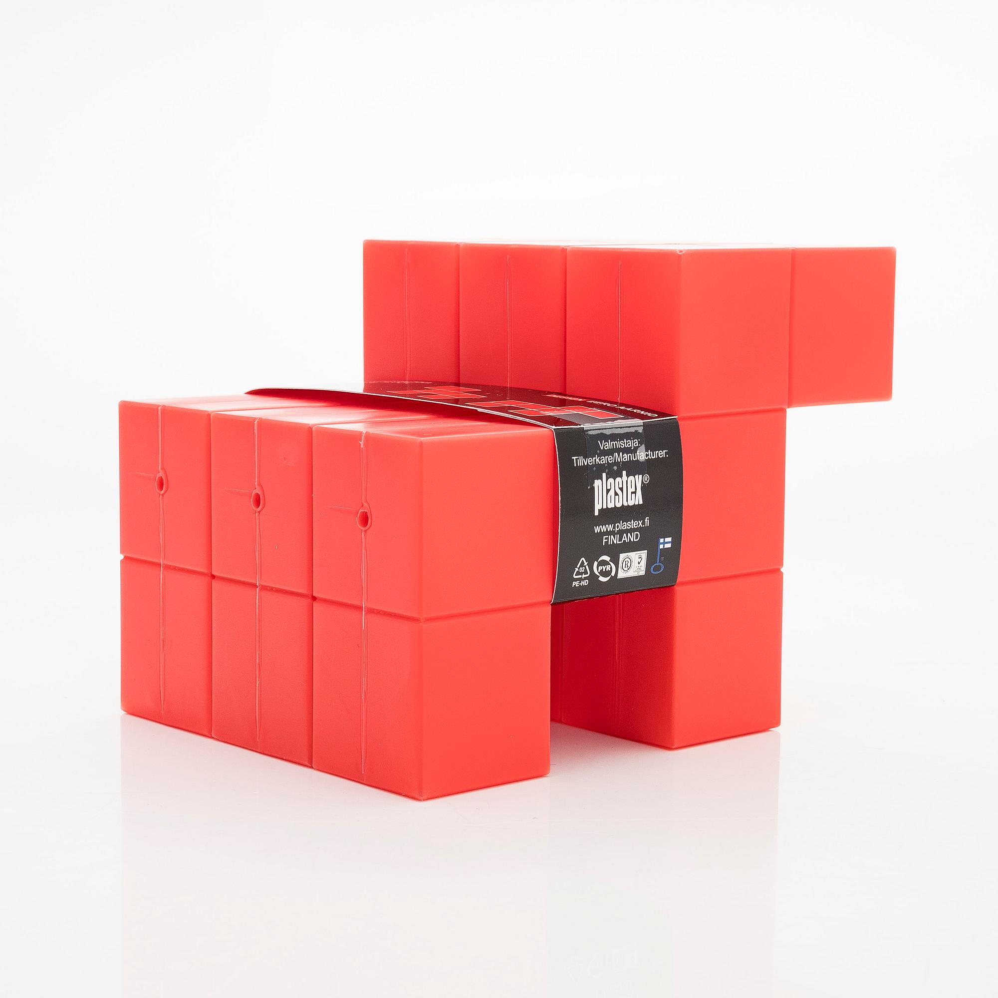 Eero Aarnio, rakennuspalikoita, 30 kpl, "Doggy", Plastex 2009.