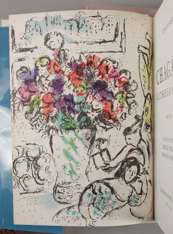 MARC CHAGALL, Bok (4 vol) med 28 litografier (inkl omslag) varav 21 i färg, textsid (franska), 1960 - 1974.