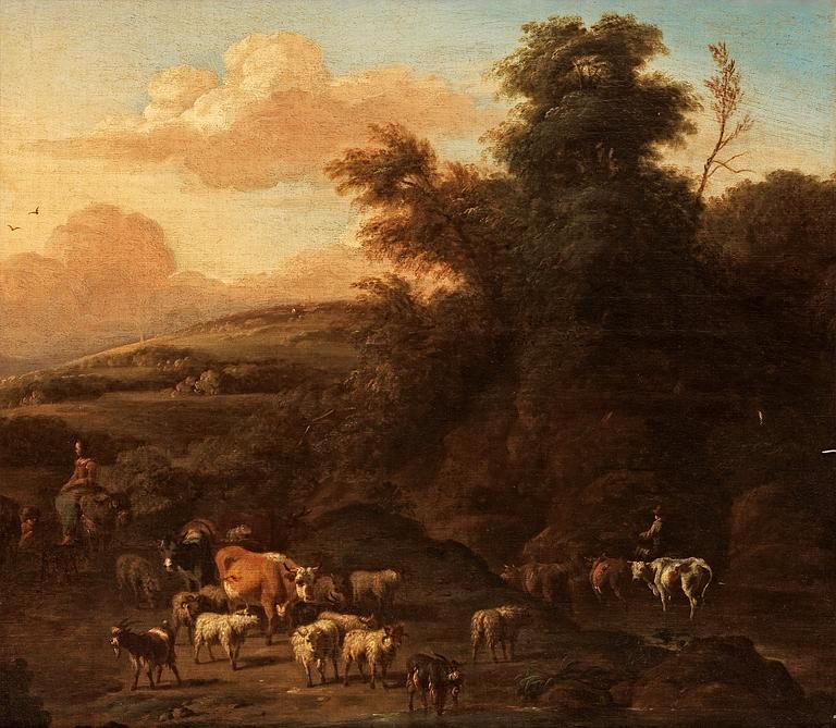 Simon van der Does Circle of, Pastoral landscape.