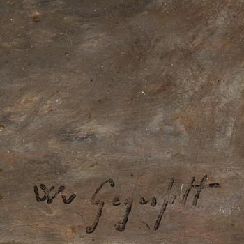 WILHELM VON GEGERFELT, oil on panel, signed with stamp.