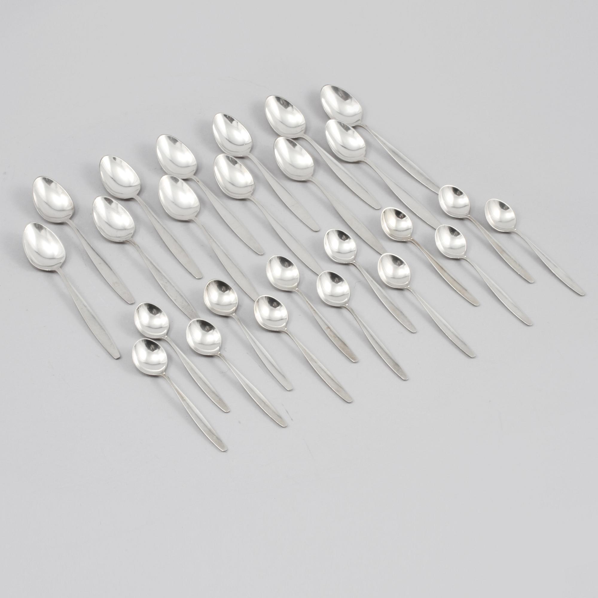 SKEDAR, 25 st, silver, Georg Jensen, Danmark, 1900-tal, vikt 288 g.