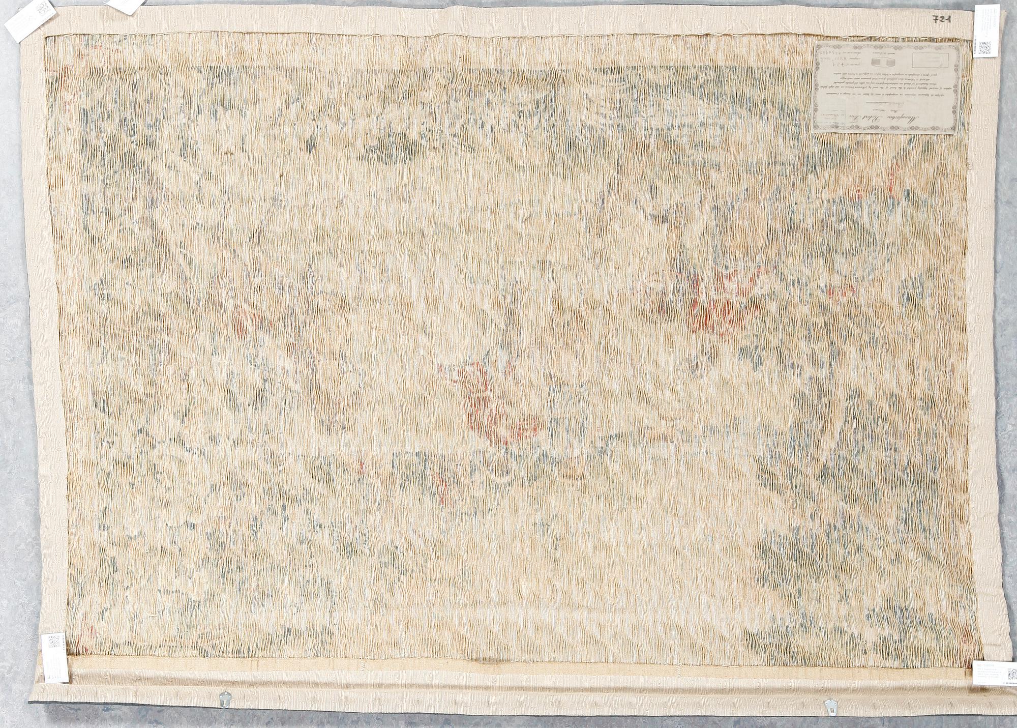 TAPET, maskinvävd, Manufacture d'Aubusson Robert Four, modern tillverking, ca 135x185.