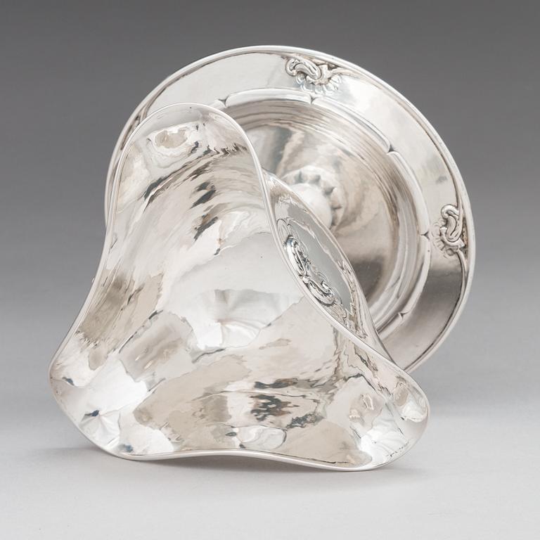 Georg Jensen, såsskål, silver, design nr 328, Köpenhamn 1919. Svenska kontrollstämplar GABF.
