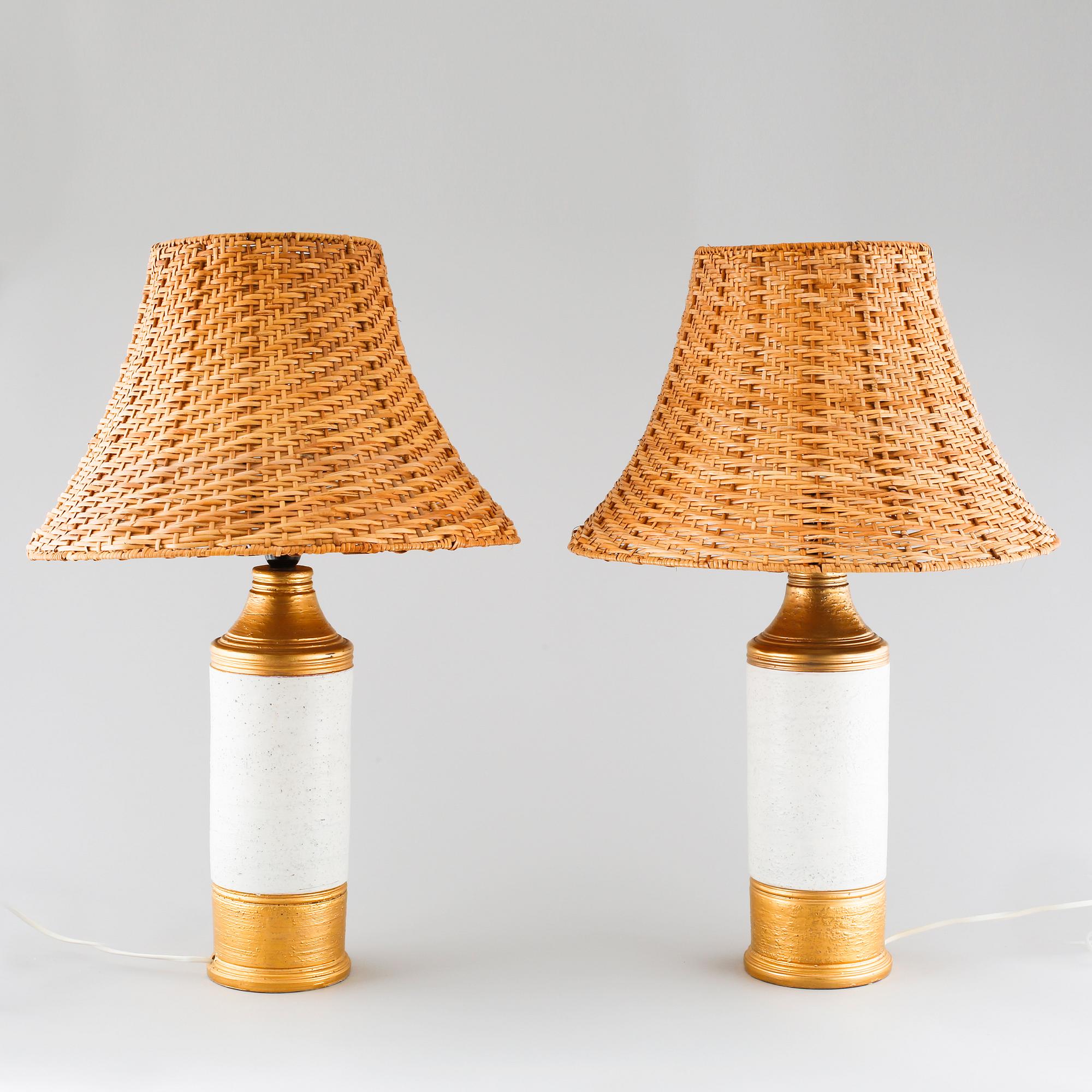A pair of table lamps from Bergboms, 20th century.