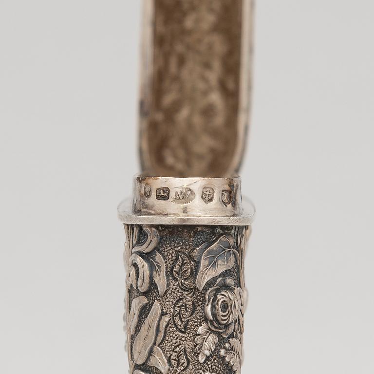 JOSEPH WILLMORE, VISITKORTSHÅLLARE, sterling silver, Birmingham, 1842.