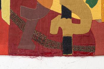 Sten Kauppi, a  tapestry, appliqué work in wool, c. 270 x 180 cm signed.