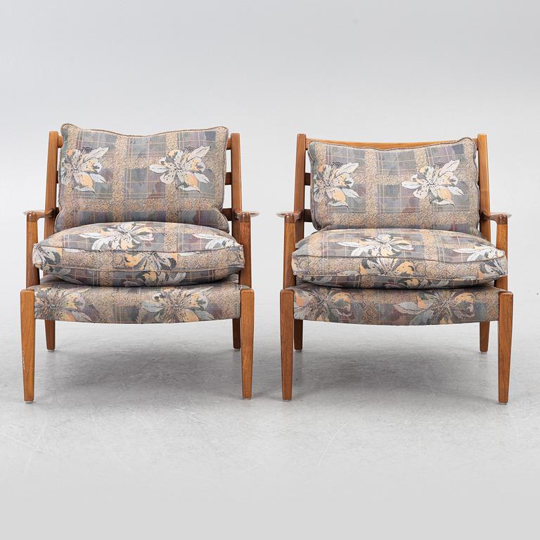 Arne Norell, fåtöljer, ett par, "Löven", Norell Möbler.