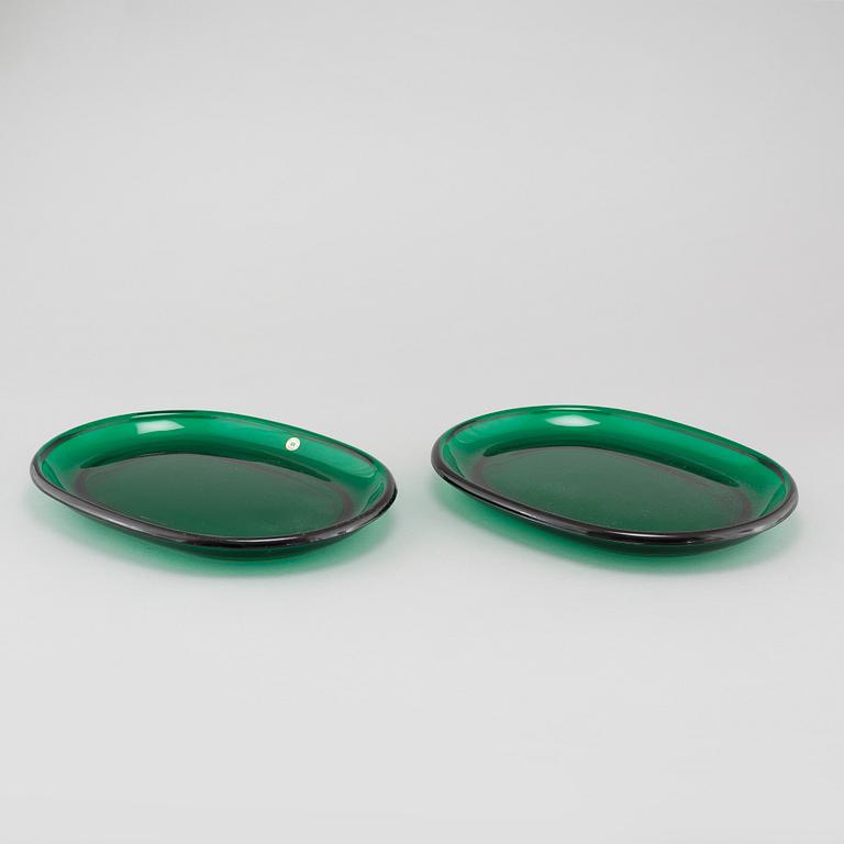 Eleven lobster glass plates by Josef Frank for Firma Svenskt Tenn, 20th century.