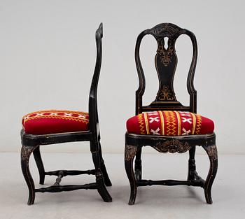 STOLAR, ett par, rokoko, 1700-talets andra hälft.