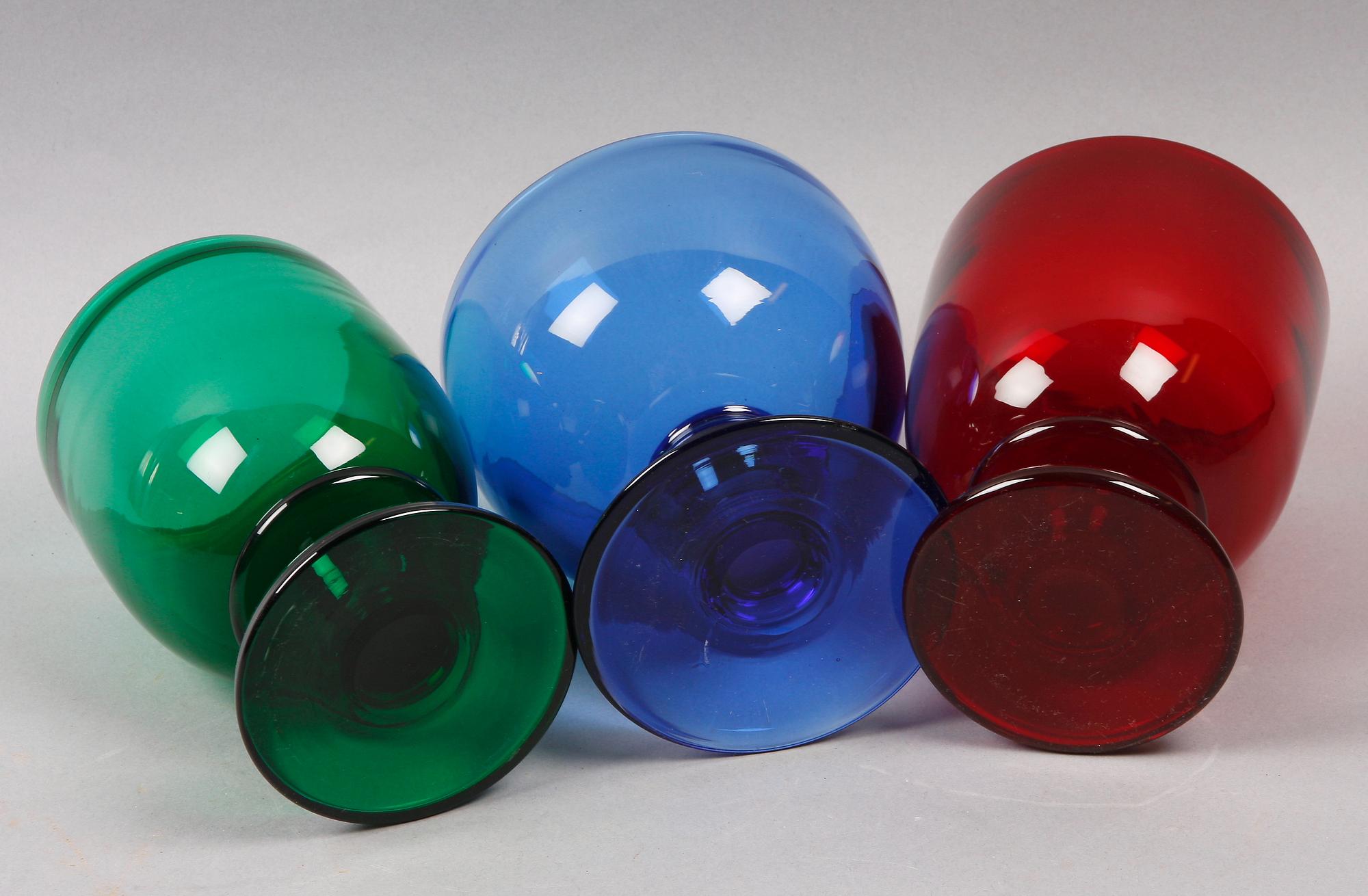 POKALER, 3 st, glas. Monica Bratt, Reijmyre.