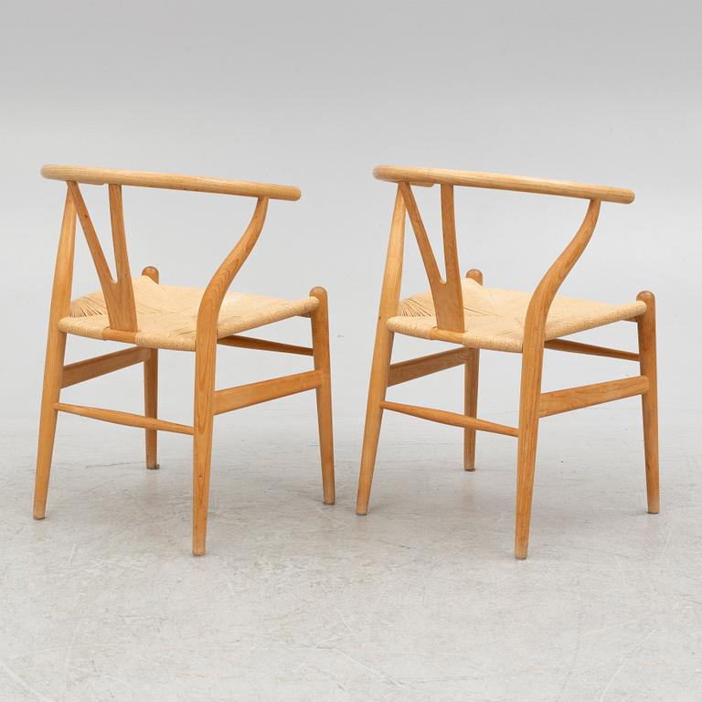 Hans J. Wegner, six armchairs, "Y-chair" model CH-24, Carl Hansen & Søn, Denmark.