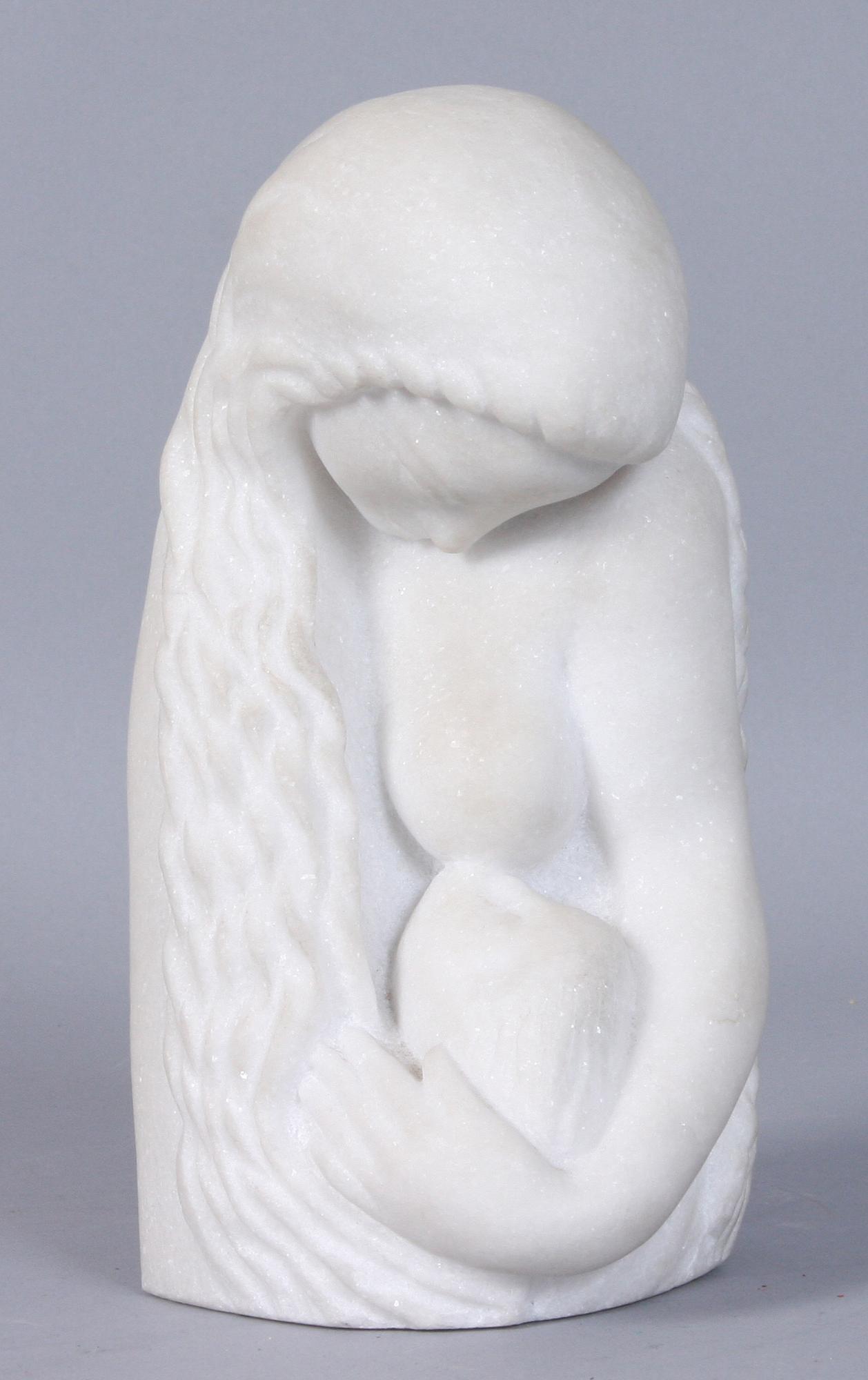 FIGURIN, sten, monogramginerad "S F", 1900-tal.