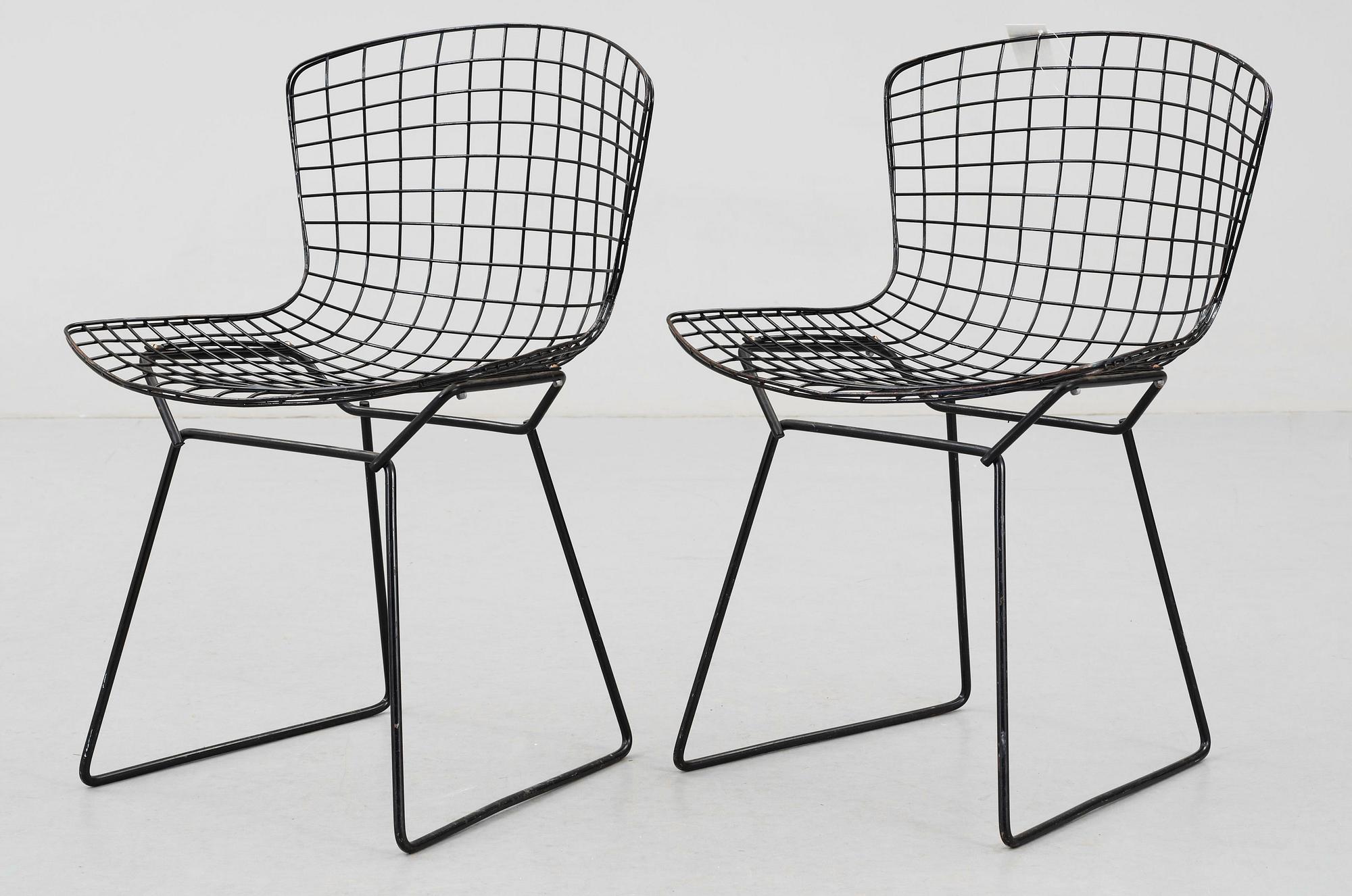 STOLAR, ett par, "Sidechair", design Harry Bertoia, 1960-tal.