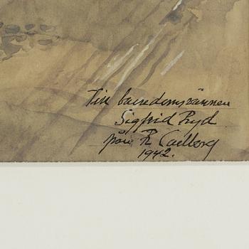 RUDOLF CARLBORG, 3 st, akvarell med täckvitt, signerade och daterade.