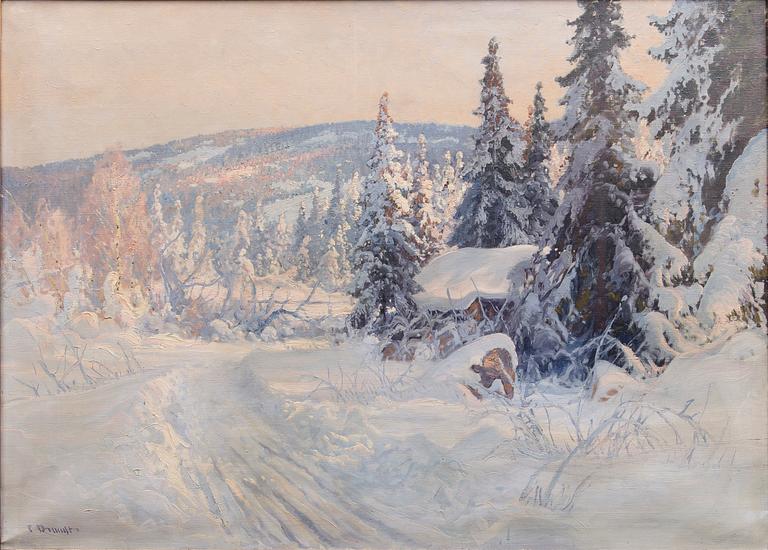 CARL BRANDT, olja på duk, signerad.