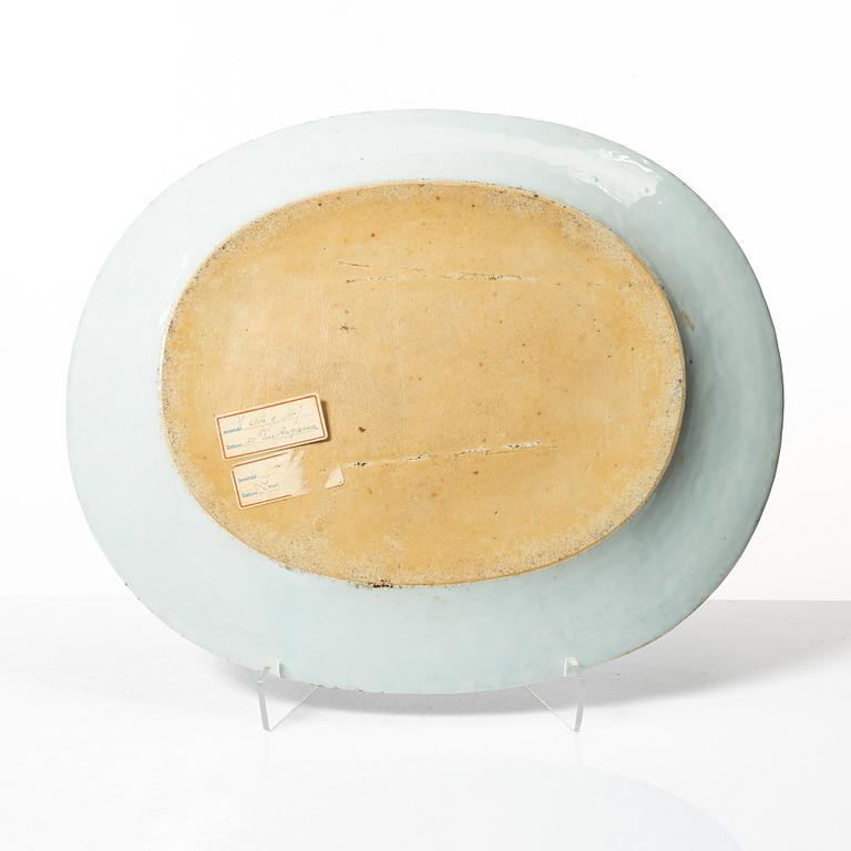 Stekfat, kompaniporslin, Kina, Qingdynastin, Qianlong, 1736-95.