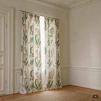 A pair of GP & J Baker 'Stensöta' curtains, purchased at Svenskt Tenn.